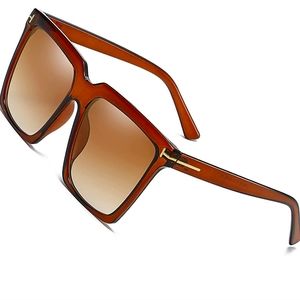 Luxury Designer Inspired Oversized Brown Acetate Sunglasses